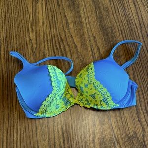 Yellow and blue Victoria secret bra 34 C